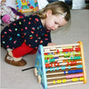 5-in-1 Wooden Activity Triangle Learning Toy | Abacus, ABC, Clock & Writing Board