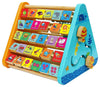 5-in-1 Wooden Activity Triangle – Abacus, ABC, Clock & Writing Board