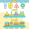 Channapatna Montessori Wooden Sorting & Stacking Toy | Educational Puzzle Set