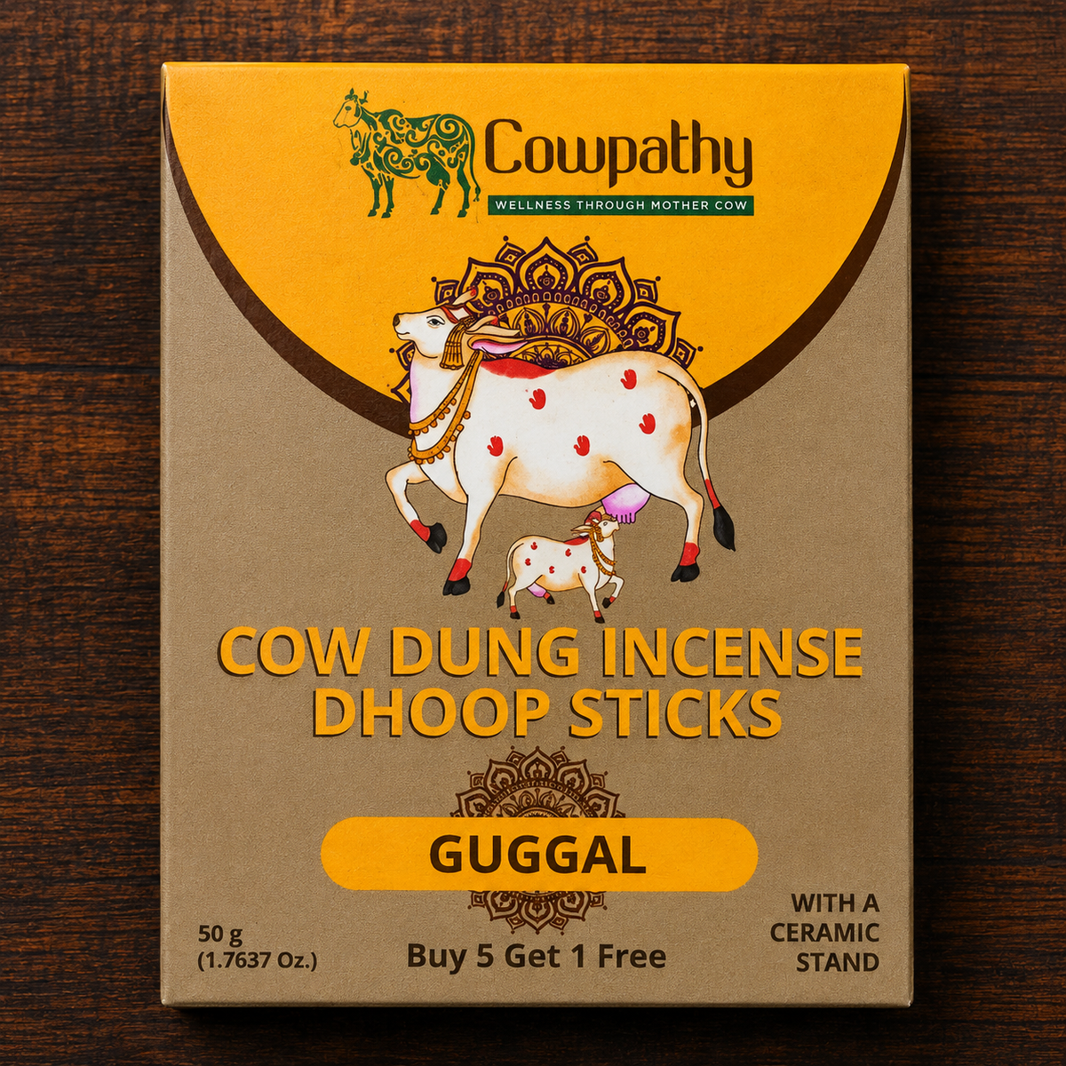Panchgavya Guggal Dhoop Sticks - 50 GM