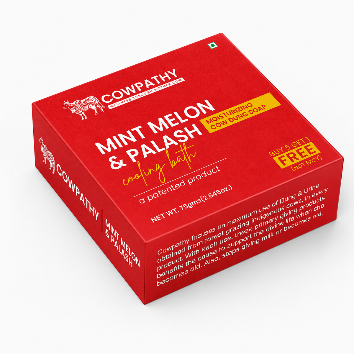Cowpathy Mint Soap - 75 GM