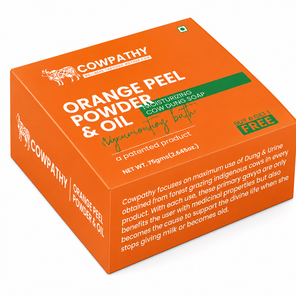 Cowpathy Orange Soap - 75 GM
