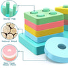 Channapatna Montessori Wooden Sorting & Stacking Toy | Educational Puzzle Set