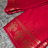 Crepe Saree with Traditional Gold Zari Woven Design & Border