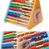 5-in-1 Wooden Activity Triangle Learning Toy | Abacus, ABC, Clock & Writing Board