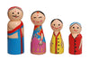 Wooden Peg Dolls – Poojari Family – Set of 4