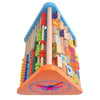 5-in-1 Wooden Activity Triangle Learning Toy | Abacus, ABC, Clock & Writing Board