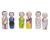Wooden Peg Dolls – South Indian Couples – Set of 6