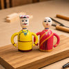 Channapatna Handcrafted Wooden Couple Dolls – Traditional Decorative Set