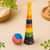 Channapatna Wooden Lagori (Pitthu) Game Set | Traditional Outdoor Game
