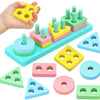 Channapatna Montessori Wooden Sorting & Stacking Toy | Educational Puzzle Set