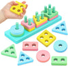 Channapatna Montessori Wooden Sorting & Stacking Toy – Educational Puzzle