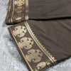 Crepe Saree with Traditional Gold Zari Woven Design & Border