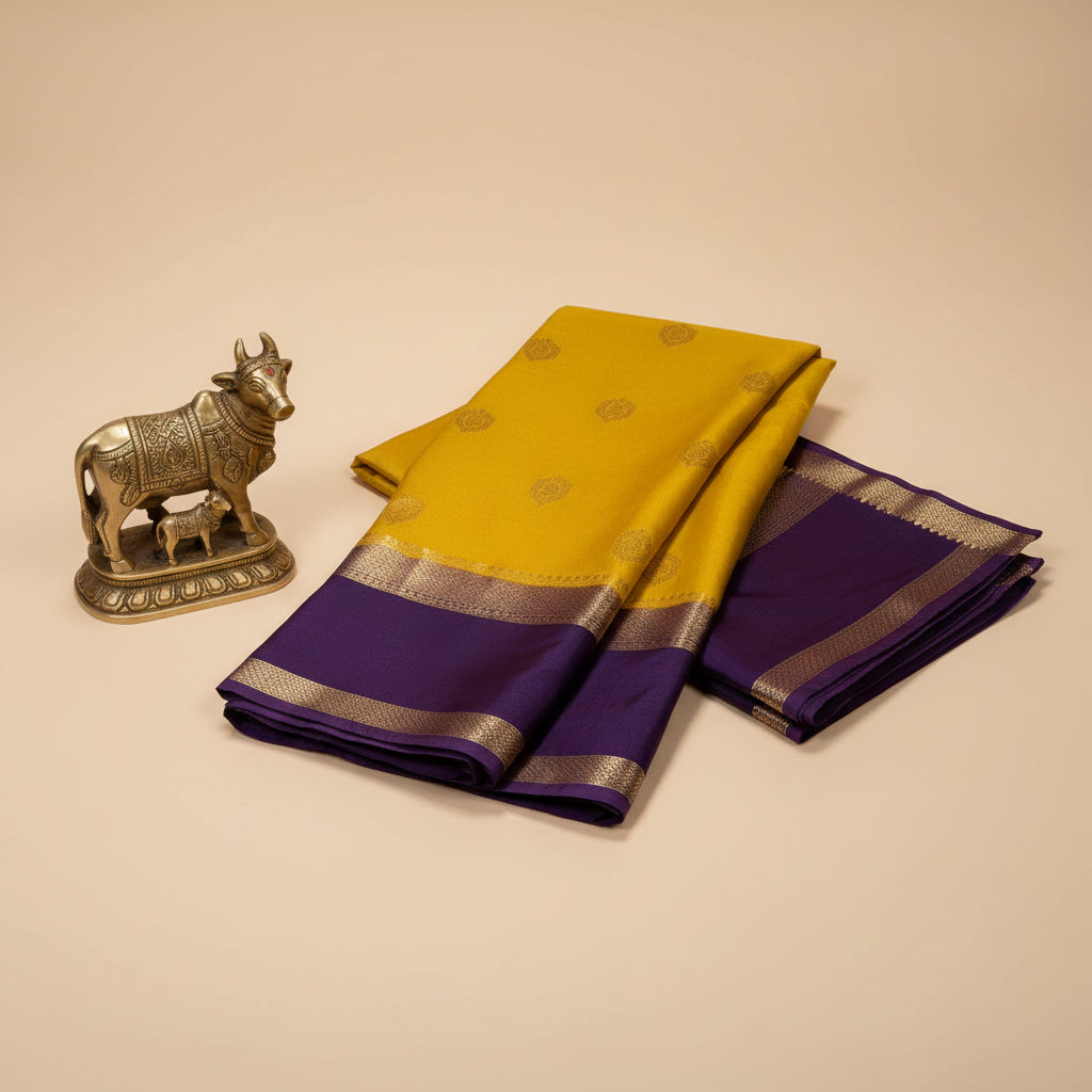 Crepe Mysore Pattu Silks Saree