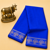 Crepe Saree with Traditional Gold Zari Woven Design & Border