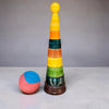Channapatna Wooden Lagori (Pitthu) Game Set | Traditional Outdoor Game