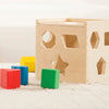 Channapatna Wooden Shape Sorting Cube | Montessori Toy (2Y+)